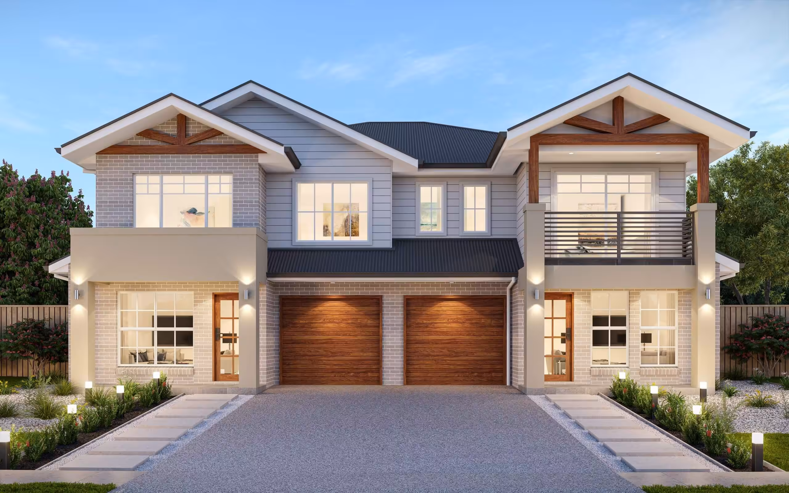 Duplex_Centre_Garage_Mountain_Living Facade