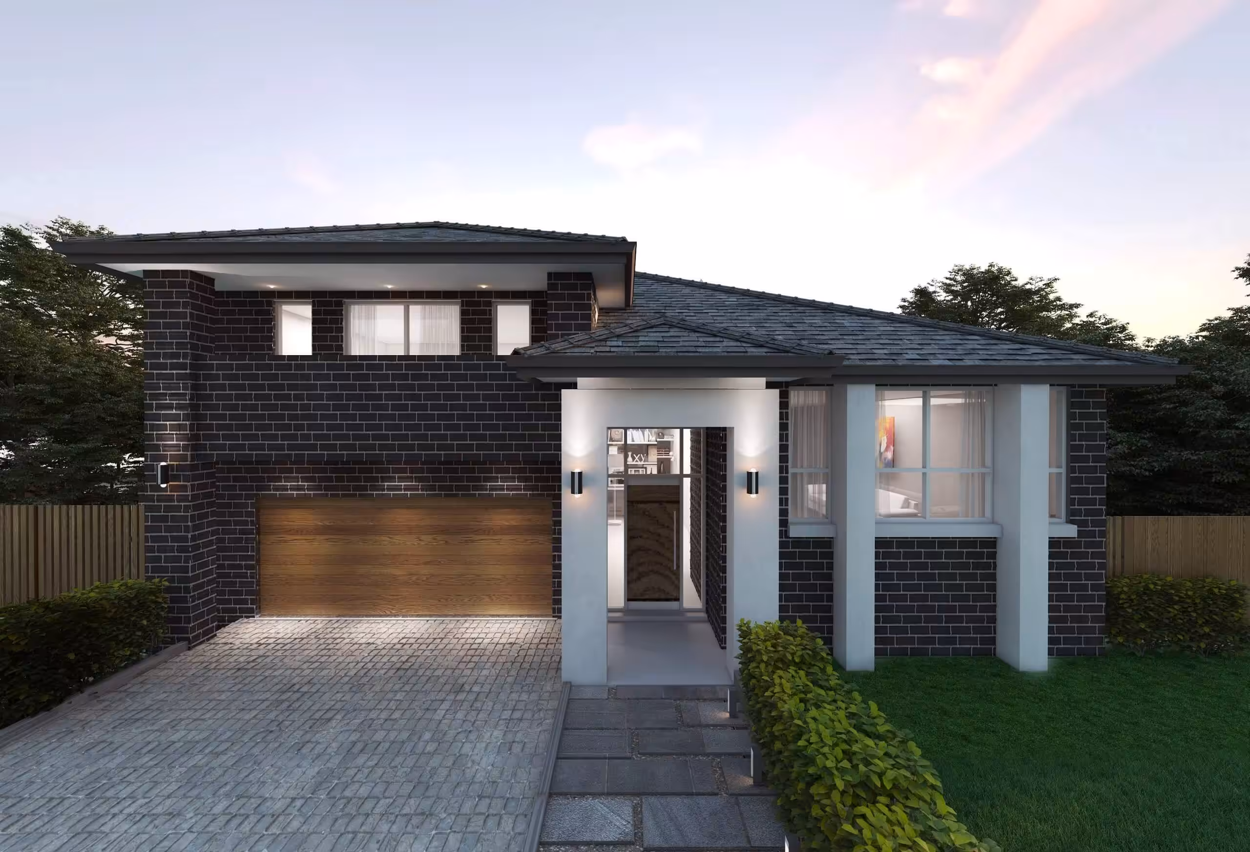 Aura single storey facade